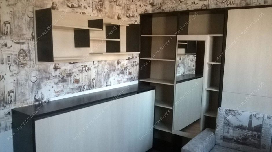 81 Горизонтальная шкаф кровать Комбо от интеллект-мебель.рф